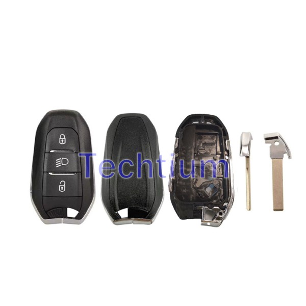 HU83/407 blade Light button (New style) Boîtier de clé à distance bouton 3 pour Citroen,Peugeot,DS